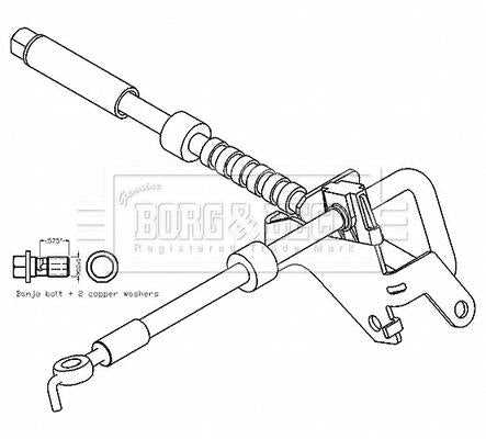 Borg & Beck, Borg & Beck Brake Hose  - BBH8798 fits 3008 SUV (M_), 5008 II 2016-