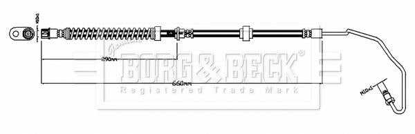 Borg & Beck, Borg & Beck Brake Hose  - BBH8803 fits 508 I (8D_),508SW I (8E_) 2010-