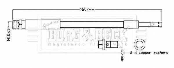 Borg & Beck, Borg & Beck Brake Hose  - BBH8805 fits Q5 (FYB) 2017-