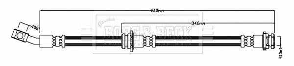 Borg & Beck, Borg & Beck Brake Hose  - BBH8808 fits Pulsar Hatchback C13 2014-