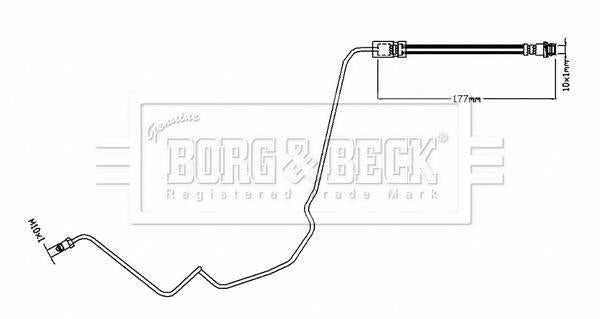 Borg & Beck, Borg & Beck Brake Hose  - BBH8817 fits S60 II, V60,V60 II 2010-