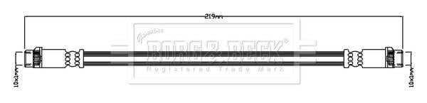 Borg & Beck, Borg & Beck Brake Hose  - BBH8821 fits Crossland X (P17) 2017-