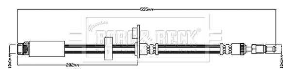 Borg & Beck, Borg & Beck Brake Hose  - BBH8822 fits Crossland X (P17) 2017-