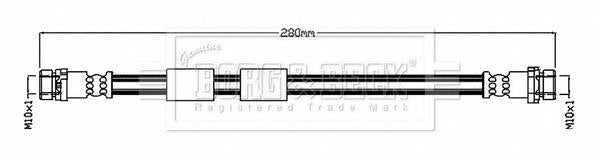 Borg & Beck, Borg & Beck Brake Hose  - BBH8825 fits Fiesta VII CE1 2017-