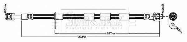 Borg & Beck, Borg & Beck Brake Hose  - BBH8827 fits Fiesta VII CE1 2017-