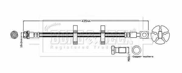 Borg & Beck, Borg & Beck Brake Hose  - BBH8828 fits Transit Box,Bus 2014-