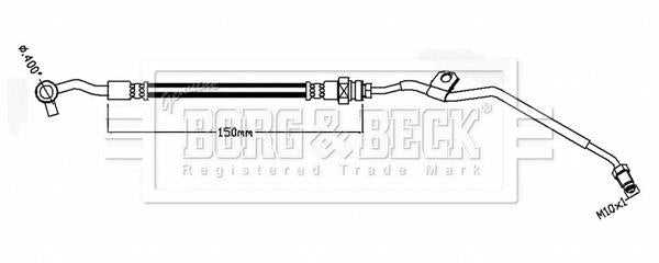 Borg & Beck, Borg & Beck Brake Hose  - BBH8835 fits Soul (AM) 2009-