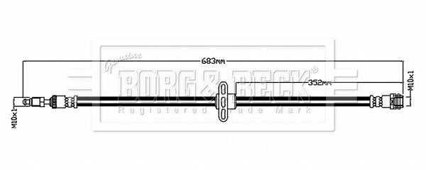 Borg & Beck, Borg & Beck Brake Hose  - BBH8837 fits X3/X4 G01/G02 2018-