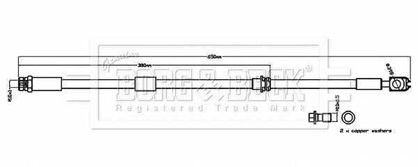 Borg & Beck, Borg & Beck Brake Hose  - BBH8840 fits Audi,Seat,Skoda & VW various models 2017-