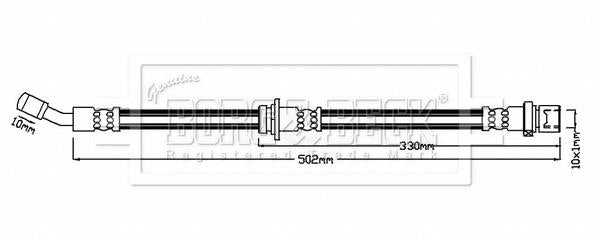 Borg & Beck, Borg & Beck Brake Hose  - BBH8843 fits Impreza Estate,Saloon GG,GD,GR 2000-