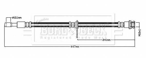 Borg & Beck, Borg & Beck Brake Hose  - BBH8845 fits Suzuki Swift V (AZ), Baleno FW,EW 2016-