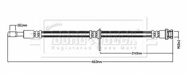 Borg & Beck, Borg & Beck Brake Hose  - BBH8847 fits Suzuki Swift V (AX) 2017-