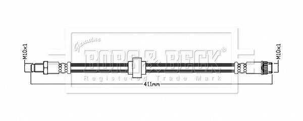 Borg & Beck, Borg & Beck Brake Hose  - BBH8848 fits Arena Box,Bus & Combi 1997-2001