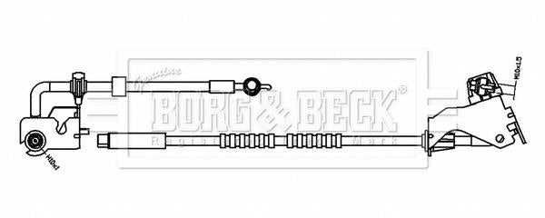 Borg & Beck, Borg & Beck Brake Hose - BBH8849 fits Jumpy,Spacetourer,ExpertTraveller & Proace