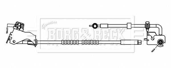 Borg & Beck, Borg & Beck Brake Hose - BBH8850 fits Jumpy,Spacetourer,ExpertTraveller & Proace