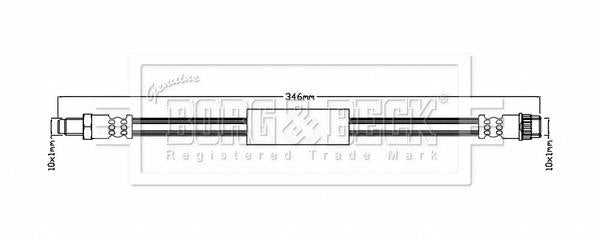 Borg & Beck, Borg & Beck Brake Hose  - BBH8851 fits Arena Box,Bus & Combi 1997-2001