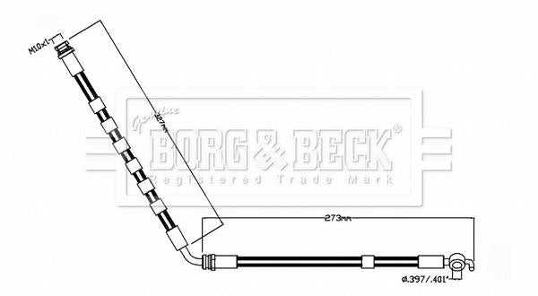 Borg & Beck, Borg & Beck Brake Hose  - BBH8853 fits Ranger TKE 2011-