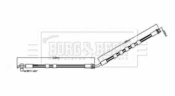 Borg & Beck, Borg & Beck Brake Hose  - BBH8854 fits Ranger TKE 2011-