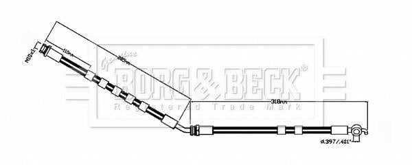 Borg & Beck, Borg & Beck Brake Hose  - BBH8855 fits Ranger TKE 2011-