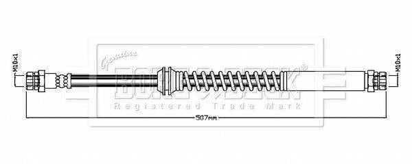 Borg & Beck, Borg & Beck Brake Hose  - BBH8858 fits Caddy IV 2015-