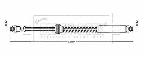 Borg & Beck, Borg & Beck Brake Hose  - BBH8861 fits Caddy IV 2015-