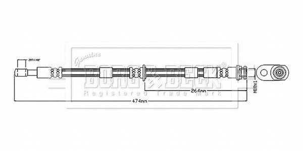 Borg & Beck, Borg & Beck Brake Hose  - BBH8870 fits Ignis III MF 2016-