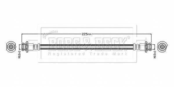 Borg & Beck, Borg & Beck Brake Hose  - BBH8872 fits Juke F15 2010-