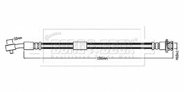 Borg & Beck, Borg & Beck Brake Hose  - BBH8873 fits Qashqai II J11 2013-,Kadjar HA,HL 2015-