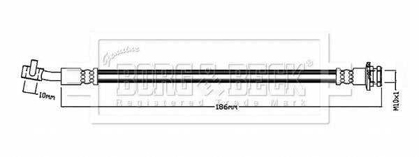 Borg & Beck, Borg & Beck Brake Hose  - BBH8875 fits Qashqai II J11 2013-,Kadjar HA,HL 2015-