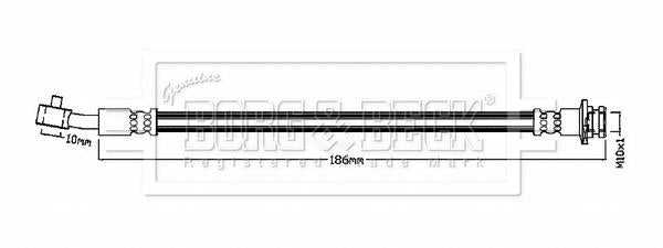 Borg & Beck, Borg & Beck Brake Hose  - BBH8876 fits Qashqai II J11 2013-,Kadjar HA,HL 2015-