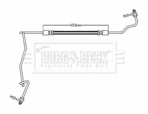 Borg & Beck, Borg & Beck Brake Hose  - BBH8878 fits Megane IV 2015-