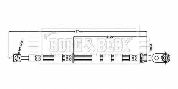 Borg & Beck, Borg & Beck Brake Hose  - BBH8879 fits KA+ UK,FK,TK 2016-