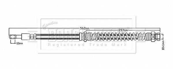 Borg & Beck, Borg & Beck Brake Hose  - BBH8883 fits Lancer VII EVO CS,CT 2001-2007