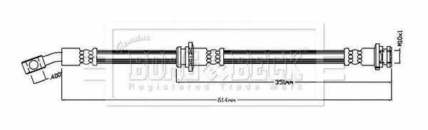 Borg & Beck, Borg & Beck Brake Hose  - BBH8888 fits Leaf all electric ZEO 2010-