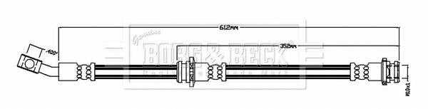 Borg & Beck, Borg & Beck Brake Hose  - BBH8889 fits Leaf all electric ZEO 2010-