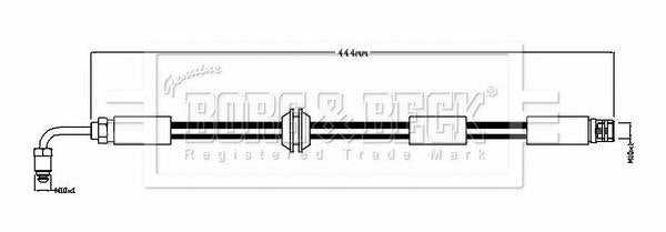 Borg & Beck, Borg & Beck Brake Hose  - BBH8890 fits RS4,RS6 2004-2008