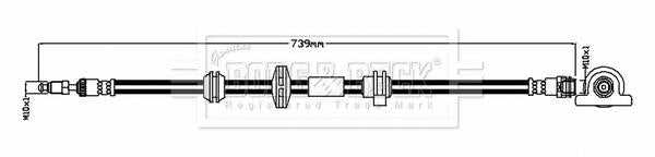 Borg & Beck, Borg & Beck Brake Hose  - BBH8894 fits 5 Series F90 2017-