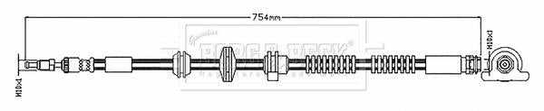 Borg & Beck, Borg & Beck Brake Hose  - BBH8895 fits 5/6 Series F06,F10,F12,F13 2009-