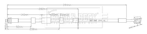 Borg & Beck, Borg & Beck Brake Hose - BBH8941