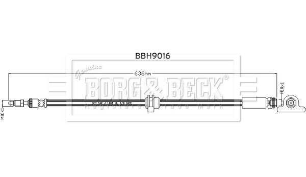 Borg & Beck, Borg & Beck Brake Hose - BBH9016