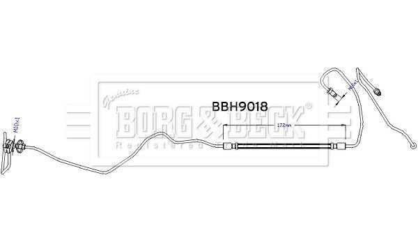 Borg & Beck, Borg & Beck Brake Hose - BBH9018