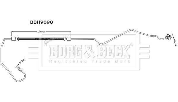 Borg & Beck, Borg & Beck Brake Hose - BBH9090