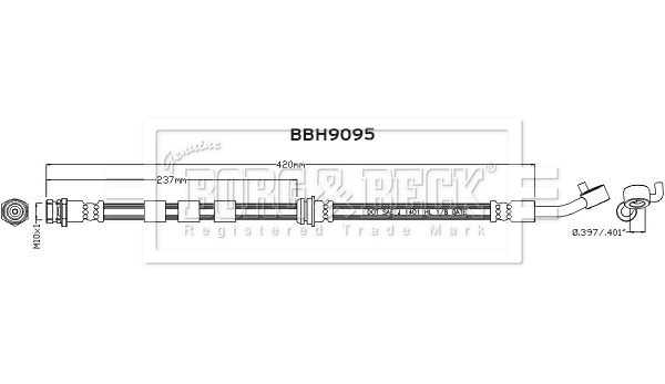 Borg & Beck, Borg & Beck Brake Hose - BBH9095