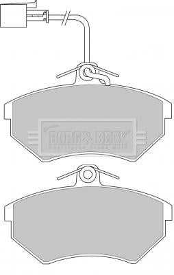 Borg & Beck, Borg & Beck Brake Pad Set - BBP1123 fits VW Golf 2.0i,2.8 92-1HS560000