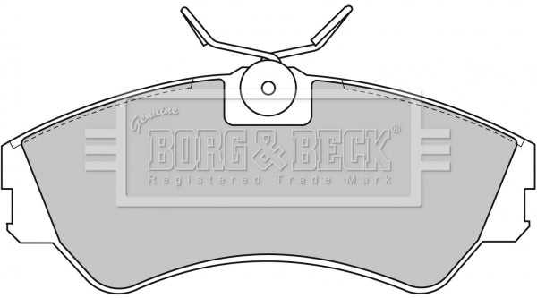 Borg & Beck, Borg & Beck Brake Pad Set - BBP1316 fits VW Transporter 14 wheels90-03