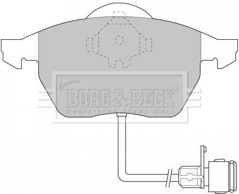 Borg & Beck, Borg & Beck Brake Pad Set - BBP1392 fits Audi, Seat, VW (front)