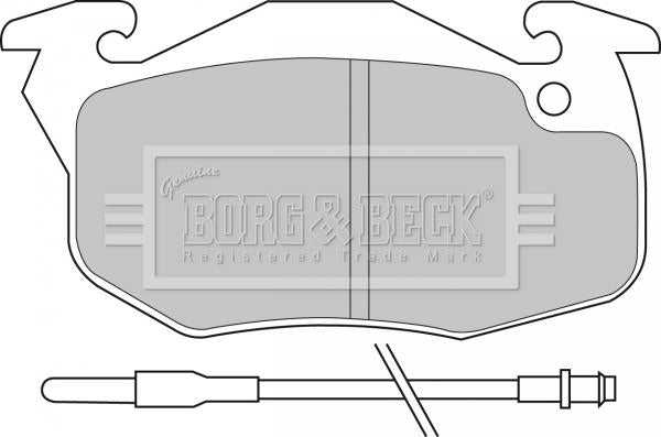 Borg & Beck, Borg & Beck Brake Pad Set - BBP1425 fits Peugeot 405/Ren Clio 91-