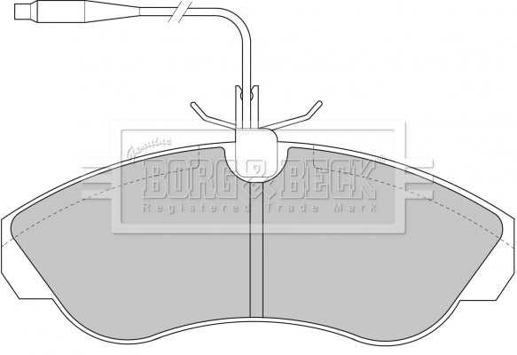 Borg & Beck, Borg & Beck Brake Pad Set - BBP1430 fits PSA Boxer,Relay 6/94-10/99