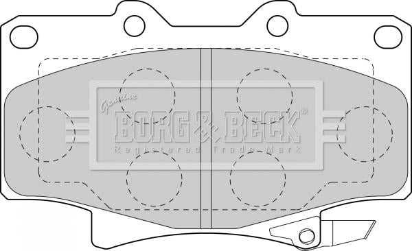 Borg & Beck, Borg & Beck Brake Pad Set - BBP1442 fits Toyota L'cruiser(J80,90)90-03