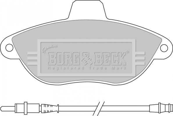 Borg & Beck, Borg & Beck Brake Pad Set - BBP1461 fits PSA,Fiat Dispatch,Expert 95-03